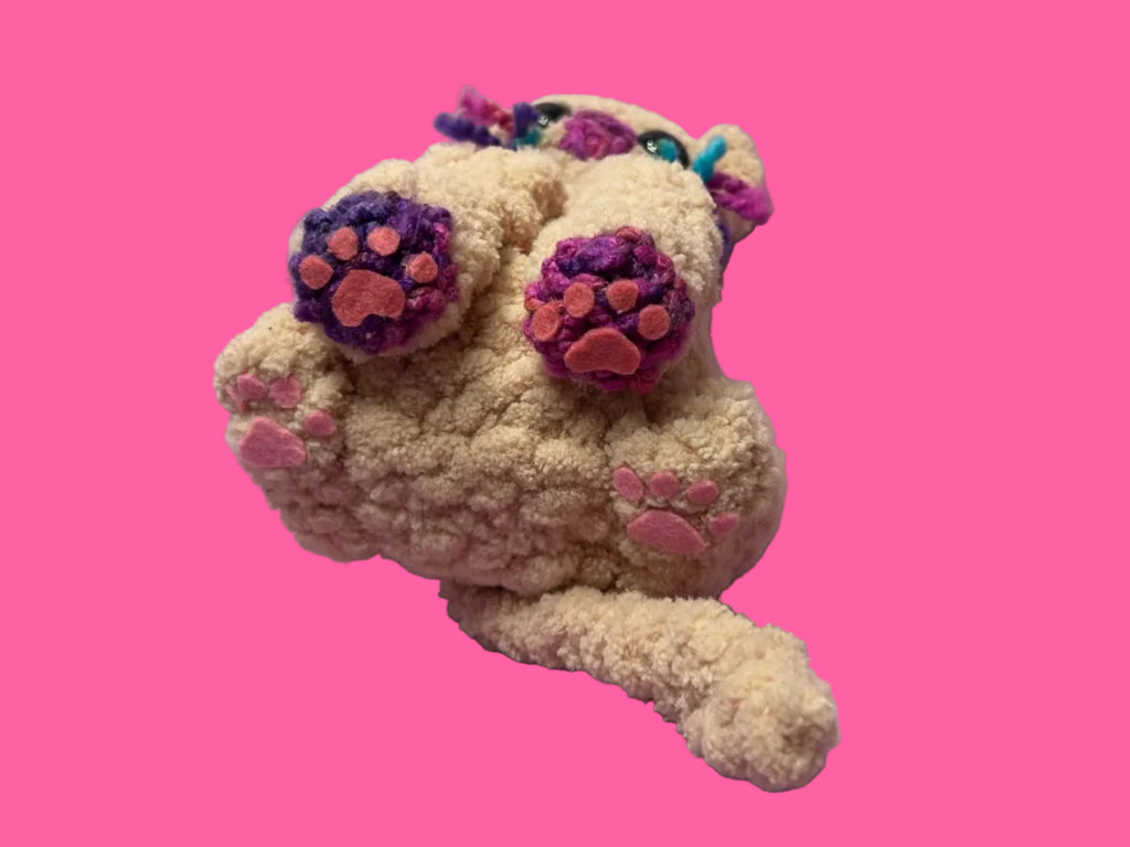 Knitted Pink Kitty Plush