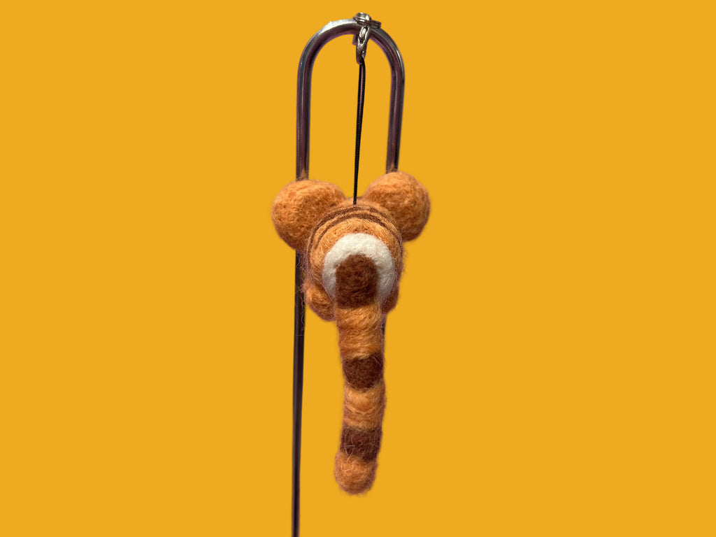 Needle Felted Tiger Keychain