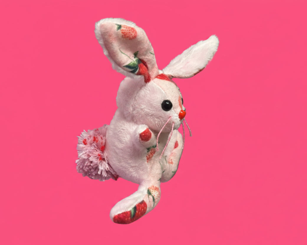 Strawberry Bunny Keychain