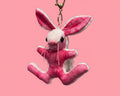 Hot Pink Bunny Keychain