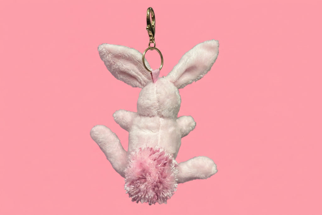 Hot Pink Bunny Keychain