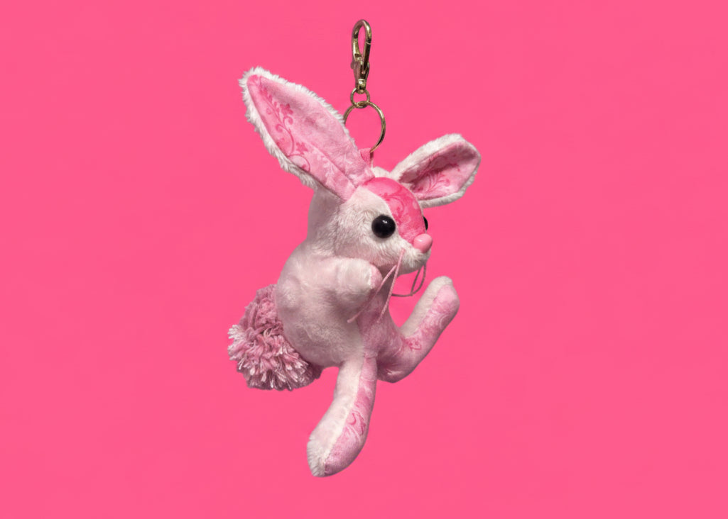 Baby Pink Bunny Keychain