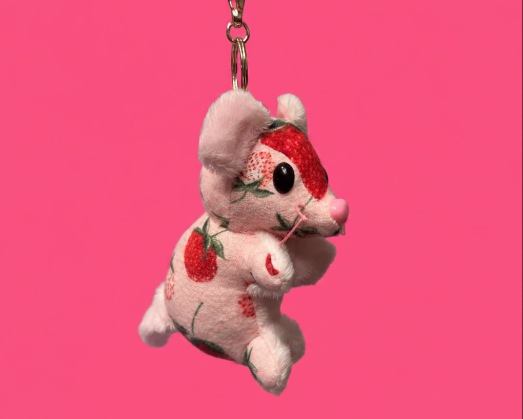 Strawberry Mouse Keychain