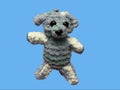 Knitted Blue Puppy Keychain